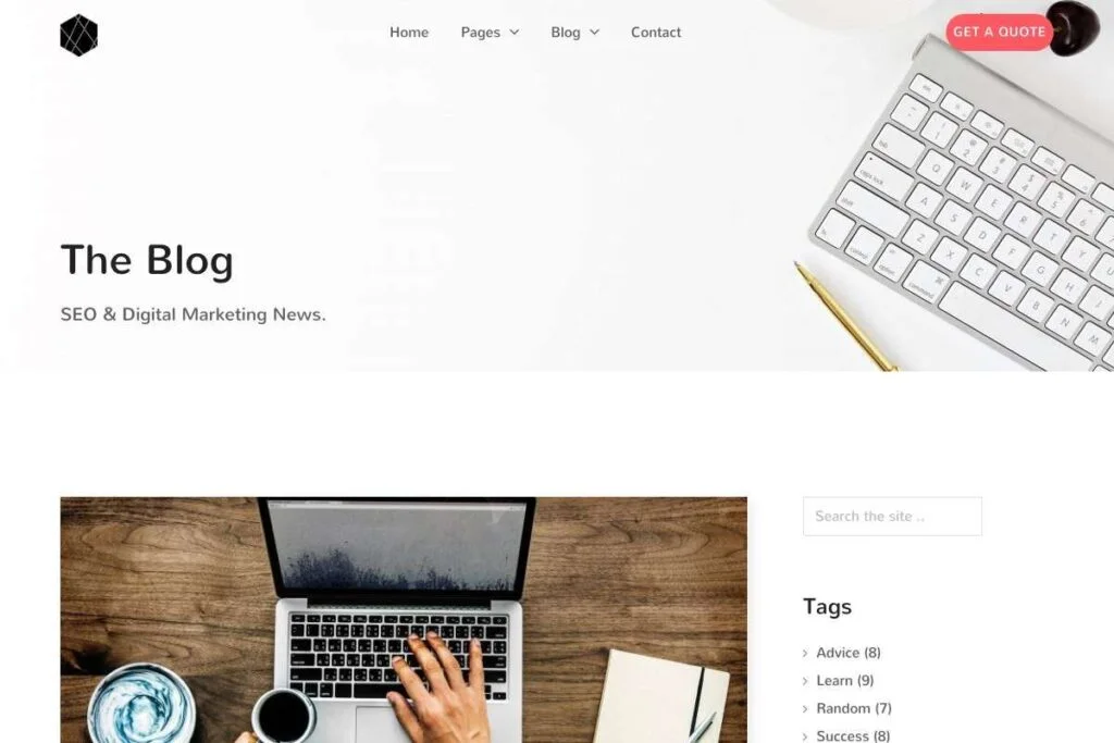 Le thème WordPress du blog.