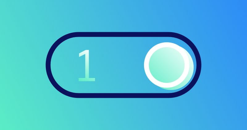 Une icône de batterie avec un chiffre 1 dessus.