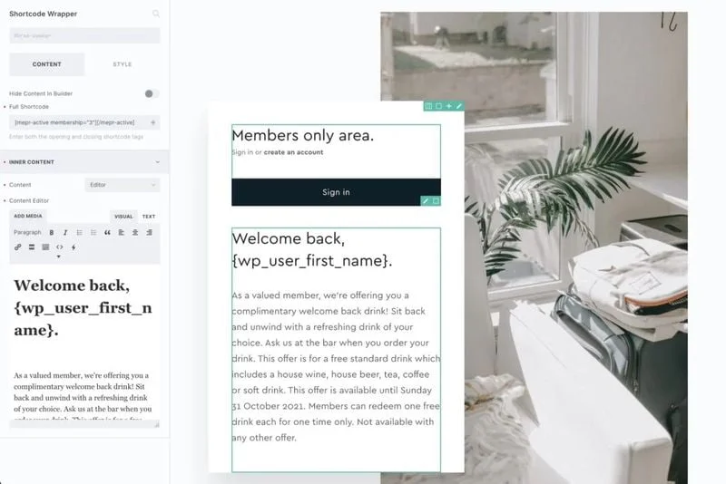 Une capture d'écran d'un site Web avec une photo d'une pièce.