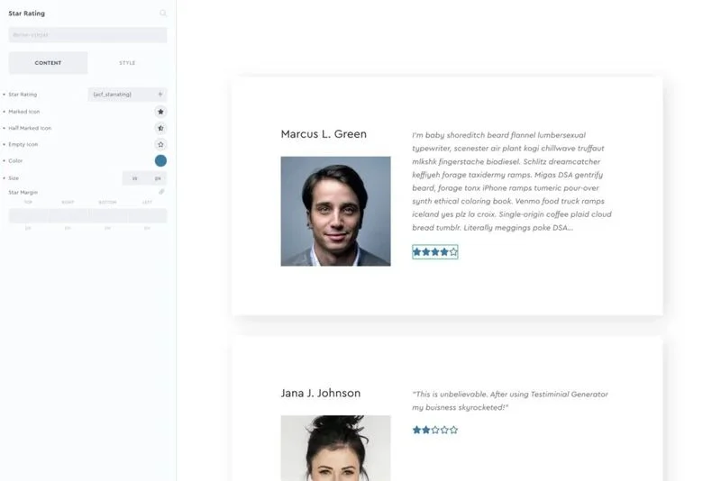 Capture d'écran d'un site Web affichant le profil d'une personne.