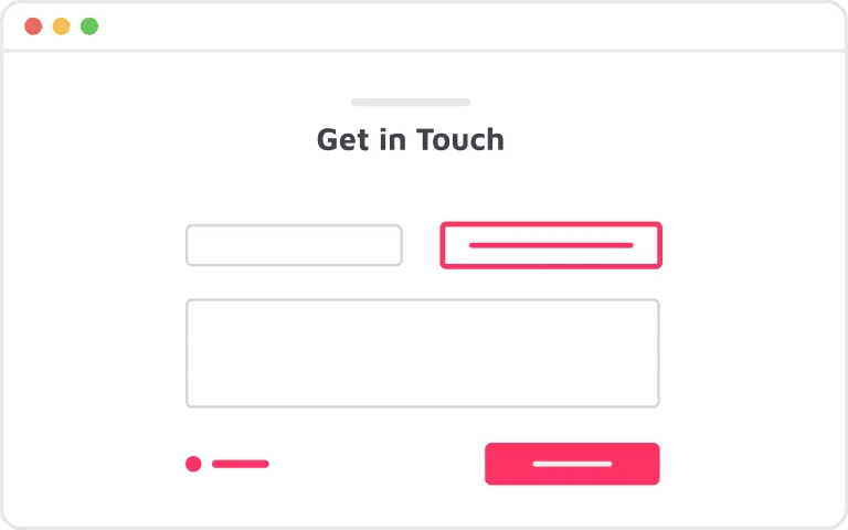 Le formulaire de contact comporte des champs pour le nom, l'e-mail et le message ainsi qu'un bouton d'envoi, le tout parfaitement intégré dans une interface minimaliste rappelant les principes de conception automobile de Brouillon.
