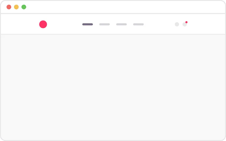 Un écran de chargement animé avec une barre de progression et un point rouge dans une fenêtre de navigateur Web flotte sur un arrière-plan uni, rappelant la simplicité élégante observée dans la conception de Brouillon Auto.